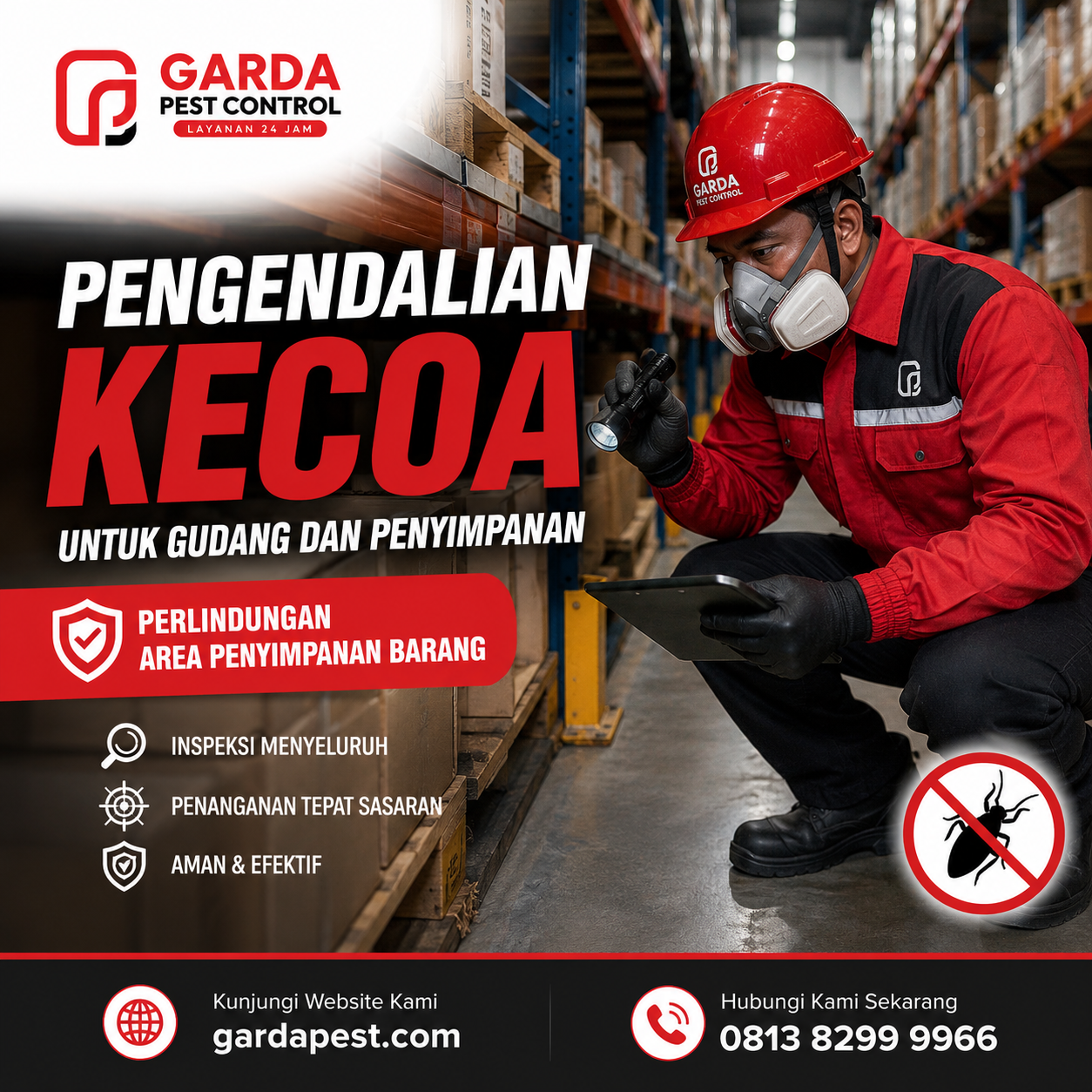 Layanan Pembasmi Kecoa Bekasi Bergaransi untuk Rumah dan Usaha Bersih Tuntas