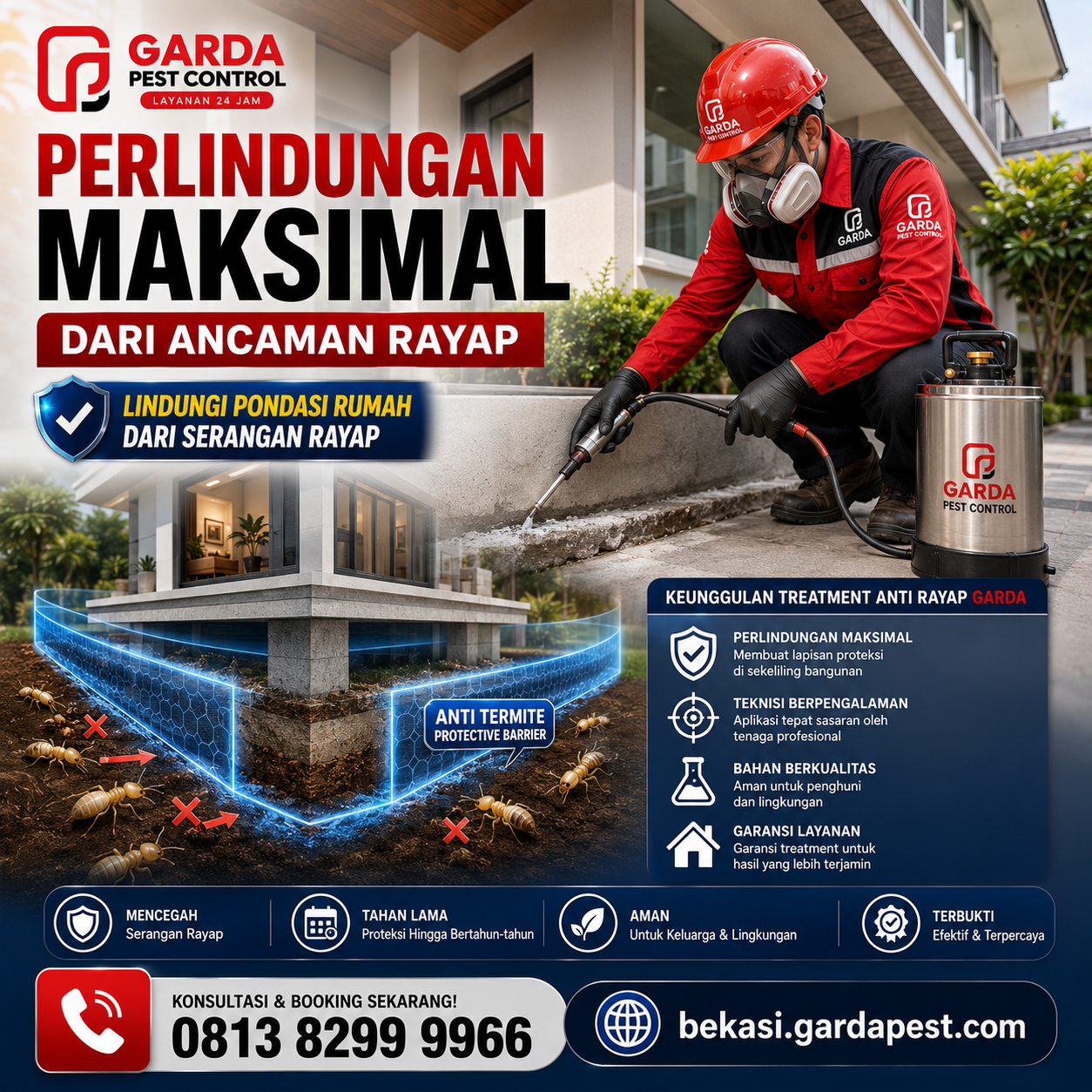 Jasa Basmi Rayap Pasca Konstruksi Rumah Bekasi: Solusi Tepat Melindungi Bangunan yang Sudah Jadi